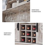 Meuble Bar de Ferme, Buffet de Cuisine, Table d'Appoint Bar à Café - S.O.