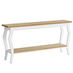 Table console étroite et longue à 2 niveaux pour entrée ou salon