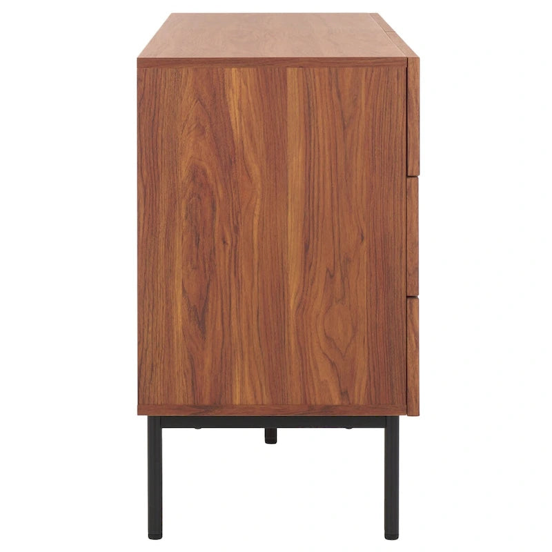 Commode à 6 tiroirs | Finition bois | Noir/Or, Noyer, Blanc, Chêne | 1 personne