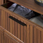 Commode à 6 tiroirs | Finition bois | Noir/Or, Noyer, Blanc, Chêne | 1 personne